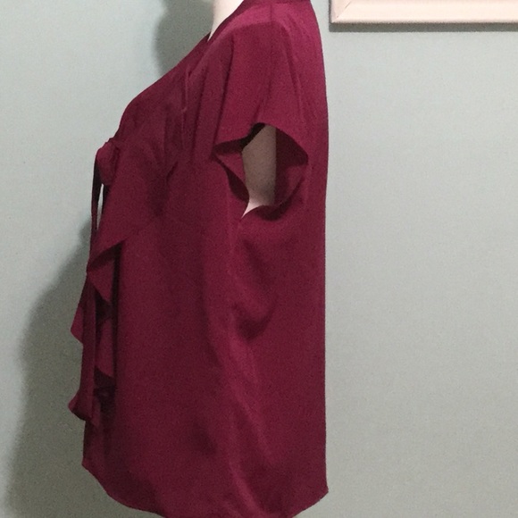 Ellen Tracy- Burgundy Blouse - Picture 3 of 7